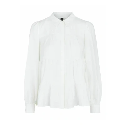 Image of YAS PALA LS S. NOOS Buttondown blouse, Women&#039;s, Size: Large, Star white