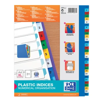 Image of Elba StrongLine 100204822CO Register 1 31/31 PiecePlastic A4 XL Multi Coloured