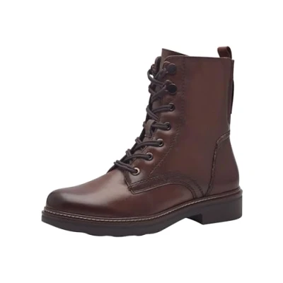 Image of Tamaris COMFORT Damen Stiefeletten zum Schnüren mit Reißverschluss Herbst, Braun (Chestnut), 37 EU