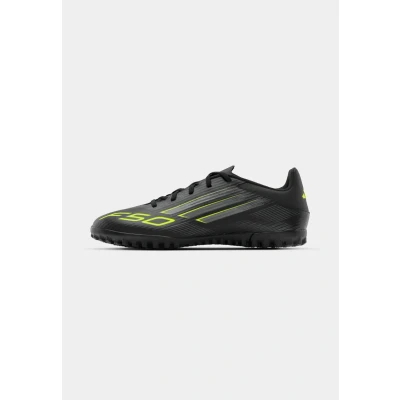 Image of adidas Performance F50 CLUB TF Astro turf trainers, Men&#039;s, Size: 9.5, Core black/iron metallic/lucid lemon shoes