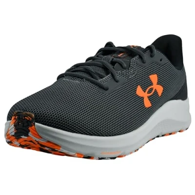 Image of Under Armour Charged Pursuit 4 Road running shoes, Men&#039;s, Size: 10, Castlerock/anthracite/blaze orange Textile/synthetics