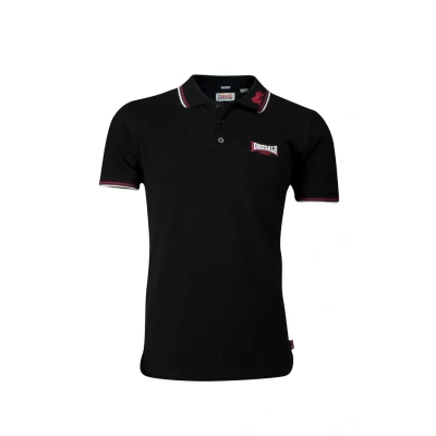 Image of Lonsdale LION Polo shirt, Men&#039;s, Size: XXL, Black/dark red/white
