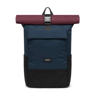 Image of Larkson Roll Top Backpack Women &amp; Men No 4 Rucksack for University, School, Office College Laptop Bag 16 Inches Water Repellent, Blue Berry, One Size, Casual Daypack