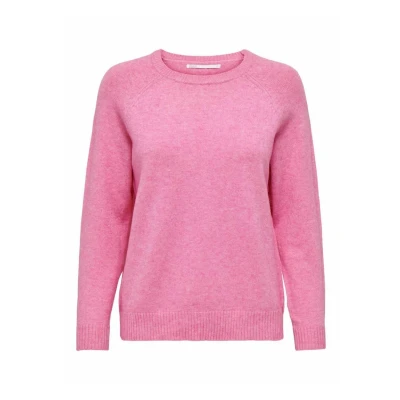 Image of ONLY Women&#039;s Onllesly Kings L/S KNT Noos Jumper Knitted, Carmine Rose/Detail: Melange, L