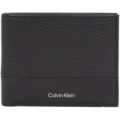 Image of Calvin Klein Subtle MIX Bifold Wallet, Men&#039;s, Size: One Size, Black grain/smooth