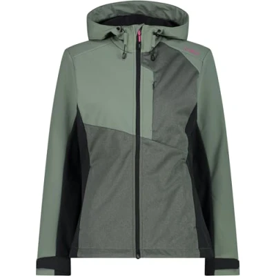 Image of CMP Women&#039;s Jacket with Fixed Hood in Softshell Melange