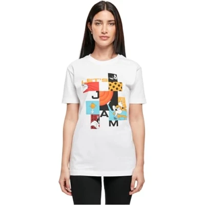 Image of Mister Tee Space JAM LET ́S Print Tshirt, Women&#039;s, Size: Medium, White