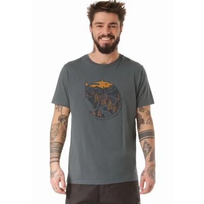 Image of Fjällräven Arctic FOX Print Tshirt, Men&#039;s, Size: Small, Blue