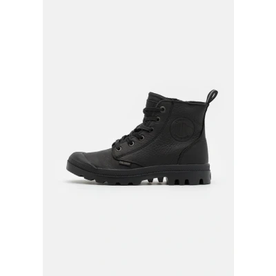 Image of Palladium Unisex&#039;s Pampa Zip Leather Ankle Boot, Black, 10 UK