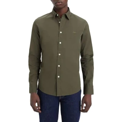 Image of Levi&#039;s Battery Shirt, Men&#039;s, Size: XS, Olive night