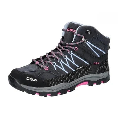 Image of CMP KIDS Rigel MID Trekking shoes WP Unisex Hiking for kids, Size: 11.5K, Titanio/skyway Leather and textile
