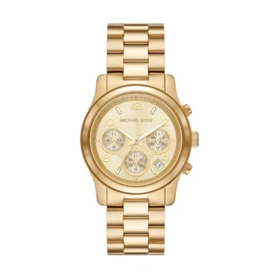 Image of Michael Kors Runway Chronograph watch goldcoloured, Women&#039;s, Size: One Size, Gold coloured