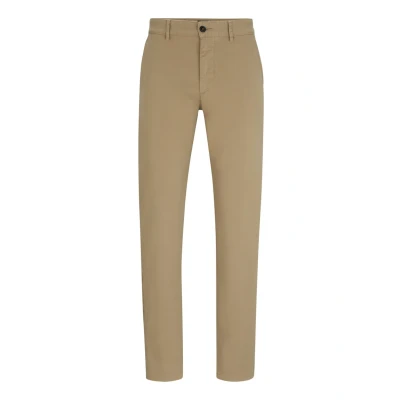 Image of BOSS SLIM Chinos, Men&#039;s, Size: 29x32, Light pastel brown