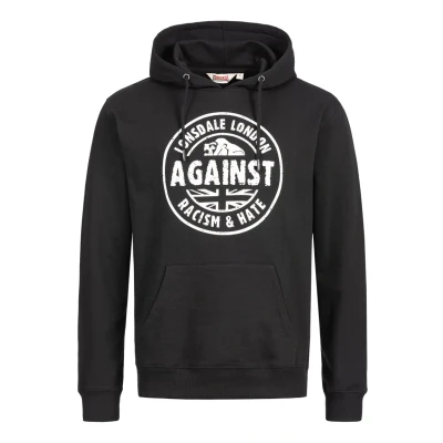 Image of Lonsdale Men&#039;s Linford Hooded Sweatshirt, Black, L