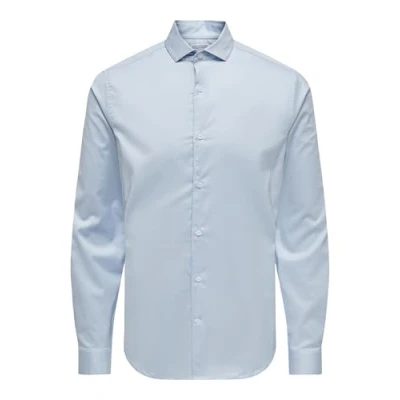 Image of Only &amp; Sons Formal shirt, Men&#039;s, Size: Small, Cashmere blue
