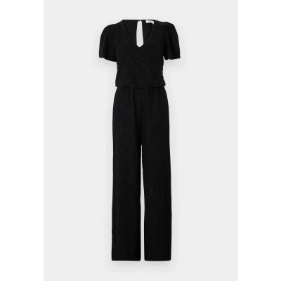 Image of Vila Women&#039;s Vizoe V Neck S/S Jumpsuit/Dc, black beauty, XS