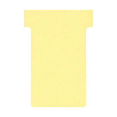 Image of Nobo T Card Planning Cards, Yellow, Size 2, Pack Of 100 Re Fills, Office Wall Planner System, 2002004