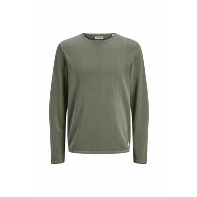 Image of Jack &amp; Jones Jjeleo CREW NECK Jumper, Men&#039;s, Size: Small, Agave green