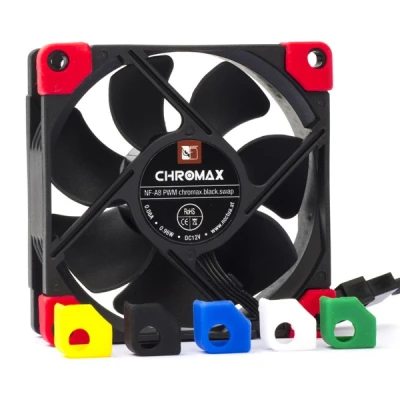 Image of Noctua NF A8 PWM chromax.black.swap, Premium Quiet Fan, 4 Pin (80mm, Black)