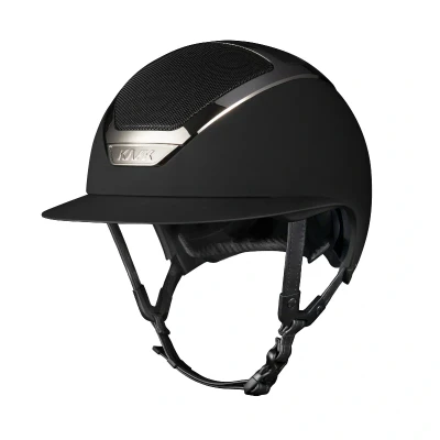 Image of Kask Star Lady Chrome Riding Hat Black/Silver 63cm Horse Equestrian