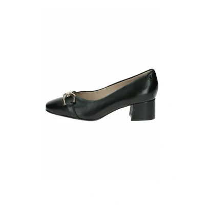 Image of CAPRICE Women&#039;s Memotion Suede Stiletto Heel Court Shoes Width G, Black (Black Nappa), 6 UK