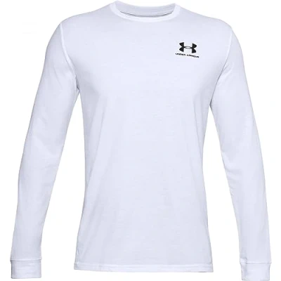 Image of Under Armour Sportstyle LEFT Chest Long sleeved top, Men&#039;s, Size: XS, White/black