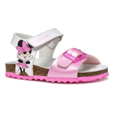 Image of Geox Chalki GIRL Baby shoes for kids, Size: 6K, White pink