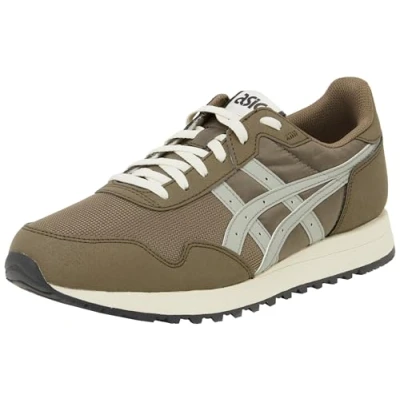 Image of Asics Sportstyle Tiger Runner II Unisex Trainers, Size: 7, Dark taupe/seal grey Imitation leather/ textile