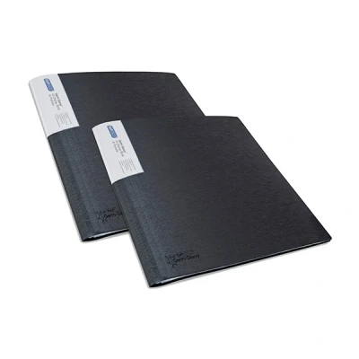 Image of Rapesco 1644 Germ Savvy Antibacterial, Presentation Folder 40 Pockets A4, Black, Pack of 2