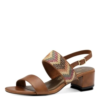 Image of Marco Tozzi Sandals, Women&#039;s, Size: 4, Cognac comb shoes