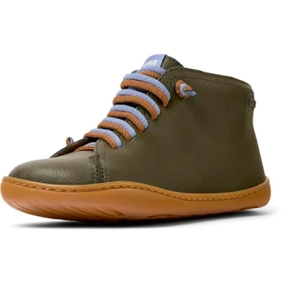 Image of Camper Boys Peu Cami 90019 Basket Bootie, Dark Green 125, 5 UK