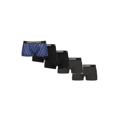 Image of Urban Classics 5PACK Boxer shorts, Men&#039;s, Size: Large, Anchor aop+blk+blk+cha+cha