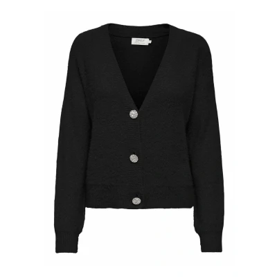 Image of ONLY Onlella Piumo LS CC Cardigan, Women&#039;s, Size: Medium, Nero