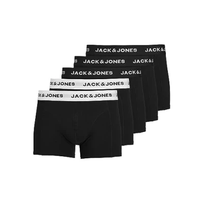 Image of Jack &amp; Jones Jacsolid Trunks 5 PACK Pants, Men&#039;s, Size: XL, Black