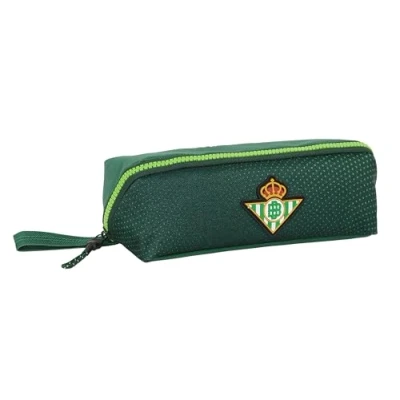 Image of Safta Real Betis BALOMPIÉ Large Square Pencil Case, Children&#039;s Ideal for School Age Children, Comfortable and Versatile, Quality Resistance, 20 x 8 cm, Green, Estándar,