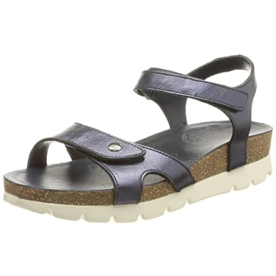 Image of Panama Jack Sulia Shine Platform sandals, Women&#039;s, Size: 6, Marino/navy Leather