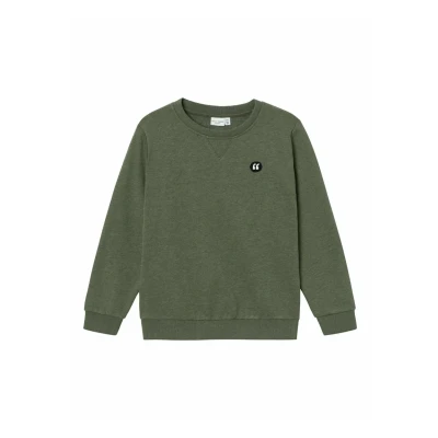 Image of NAME IT Boys Nkmvimo LS Sweat Bru Noos Sweatshirt, Rifle Green, 158 164