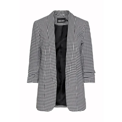 Image of Pieces Pcbosella 3/4 Sleeve Blazer, Women&#039;s, Size: Medium, Black