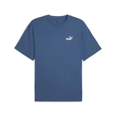 Image of Puma Relaxed Small LOGO TEE Basic Tshirt, Men&#039;s, Size: Small, Dark indigo