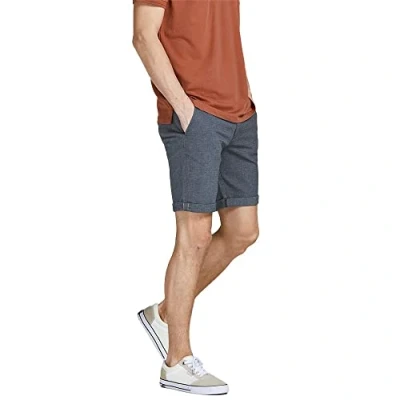 Image of JACK &amp; JONES Chino shorts Casual midi Regular fit, Faded Denim, XS