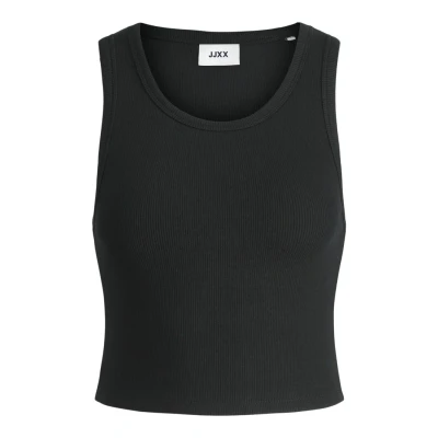 Image of JACK &amp; JONES Women&#039;s Jjxx Jxfallon Sl Rib Tank Top Noos T Shirt, Black, M