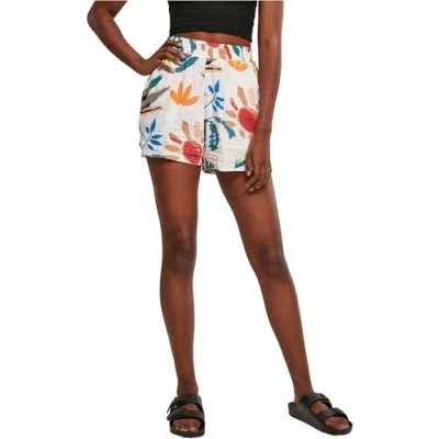 Image of Urban Classics Women&#039;s Ladies AOP Viscose Resort Shorts Dress, Whitesandfruity, XS