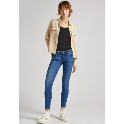 Image of Pepe Jeans Women&#039;s Skinny Lw Pants, Blue (Denim xw6), 34W / 30L