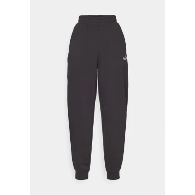 Image of Puma Small LOGO Comfort HIGH Waist Sweatpants Tracksuit bottoms, Women&#039;s, Size: Medium, Black