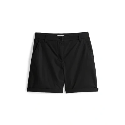 Image of Tommy Hilfiger Women&#039;s CO Blend GMD Chino Short WW0WW42457, Black (Black), 32