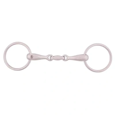 Image of BR double jointed loose ring snaffle 16 mm