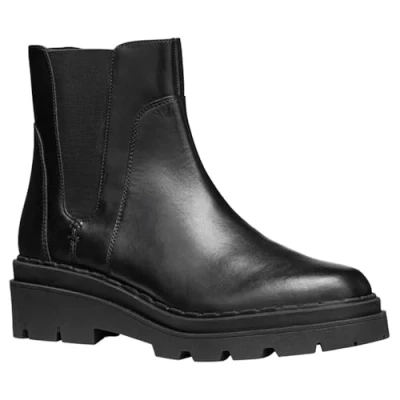 Image of Geox Felleny Platform ankle boots, Women&#039;s, Size: 6, Black Leather and textile