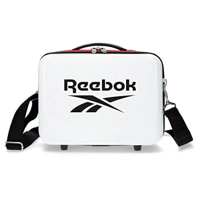 Image of Reebok Maveryck Anpassbarer Kulturbeutel mit Schultergurt Weiß 29 x 21 15 cm Starres ABS 9,14 L 0,6 kg, White, Neceser, Necessary