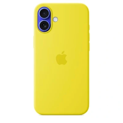 Image of Apple Silicone Back Cover Yellow MagSafe iPhone 16 Plus