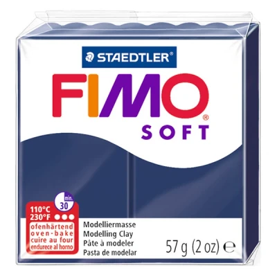 Image of STAEDTLER 8020 35 FIMO Soft Oven Hardening Polymer Modelling Clay Windsor Blue (1 x 57g Block)